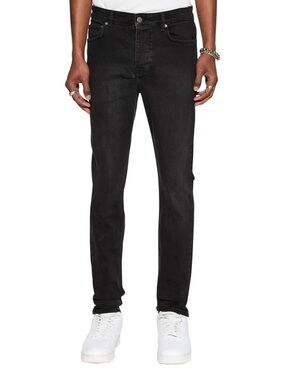 Ksubi Men's Chitch Krow Slim-Fit Jeans in A Mid-Rise, Black Stretch Denim Sz 33